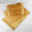 Pattern Bamboo Cutting Board with Two-Sided Butcher Block Inlay — view 5