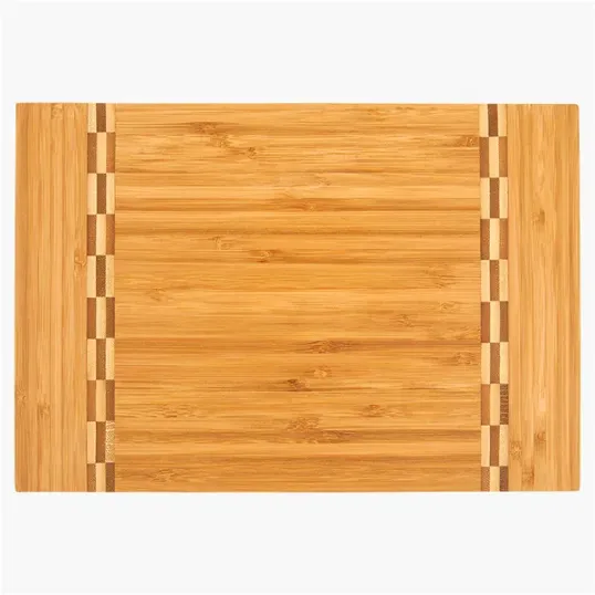 Pattern Bamboo Cutting Board with Two-Sided Butcher Block Inlay — view 2