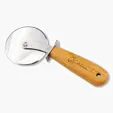 Bamboo Pizza Cutter Wheel with Stainless Steel Blade