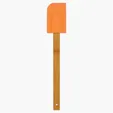 Zipline 11 3/4" Silicone Spatula with Bamboo Handle — view 4