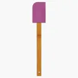 Zipline 11 3/4" Silicone Spatula with Bamboo Handle — view 5
