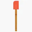 Zipline 11 3/4" Silicone Spatula with Bamboo Handle — view 6