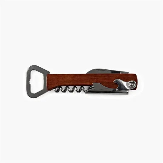 Zipline Lux Wooden Bottle Opener & Wine Corkscrew, 5 1/4" — view 2