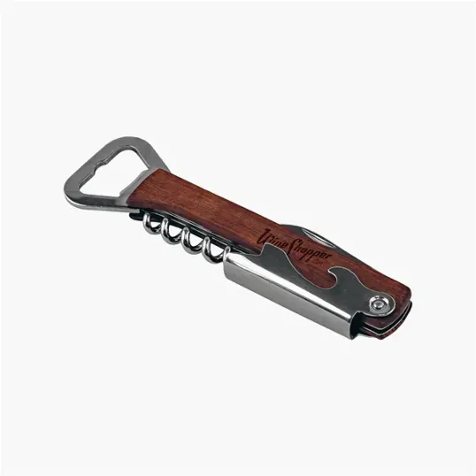 Zipline Lux Wooden Bottle Opener & Wine Corkscrew, 5 1/4"