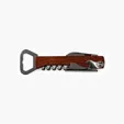 Zipline Lux Wooden Bottle Opener & Wine Corkscrew, 5 1/4" — view 2