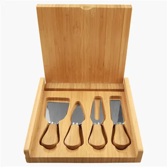 Delight Bamboo Cheese Board Set with 4 Tools — view 6