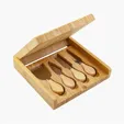Delight Bamboo Cheese Board Set with 4 Tools