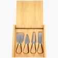 Delight Bamboo Cheese Board Set with 4 Tools — view 5