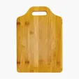 Large Flow Bamboo Cutting Board with Handle — view 2