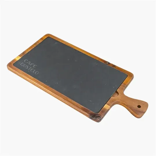 Large Flair Acacia Wood and Slate Cutting Board