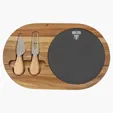 Flair Rounded Acacia Wood & Slate Cheese Tool Set