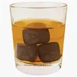 Chill 1" x 1" 10 Piece Whiskey Stone Set with Storage Bag — view 3
