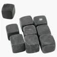 Chill 1" x 1" 10 Piece Whiskey Stone Set with Storage Bag — view 5