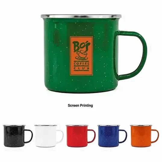 Zipline 16 oz. Stainless Enamel Speckled Camp Mug — view 7