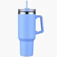 40 oz SipTek Vacuum Mug with Straw — view 3