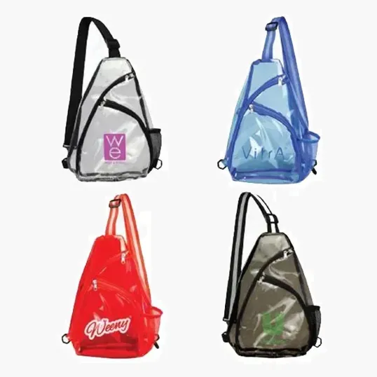 Clear Sling Bag with TPU Body and Polyester Straps