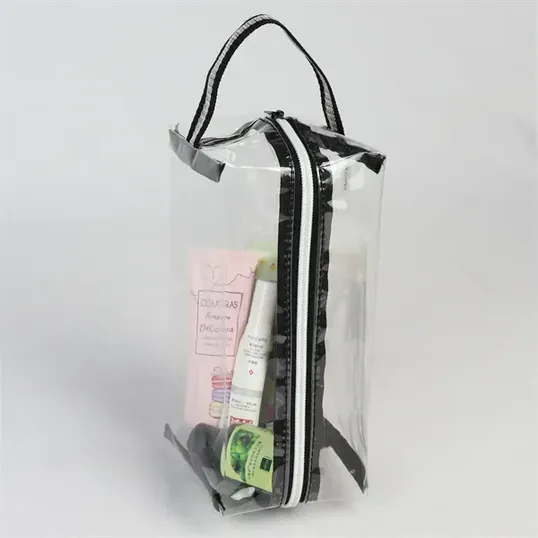 Clear Travel Amenity Bag with TPU and Polyester Straps — view 4