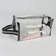 Clear Travel Amenity Bag with TPU and Polyester Straps — view 3