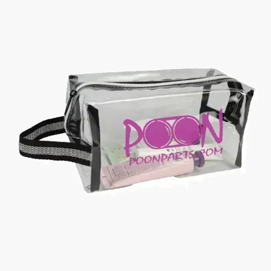 Clear Travel Amenity Bag with TPU and Polyester Straps