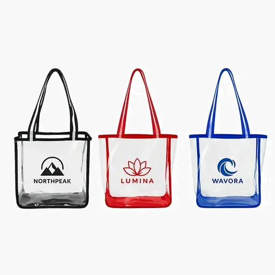 Clear Tote Bag with TPU Body and Polyester Straps — view 5