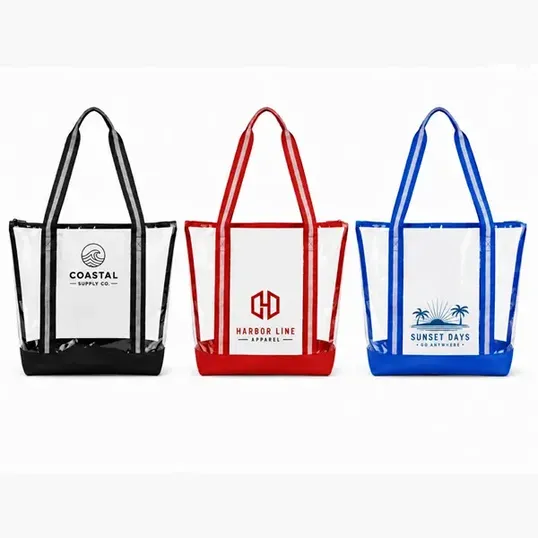 Clear Tote with Zipper