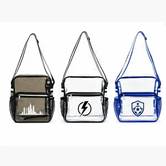 Clear Messenger Bag with TPU Body and Polyester Straps