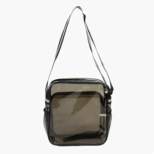 Clear Messenger Bag with TPU Body and Polyester Straps — view 2