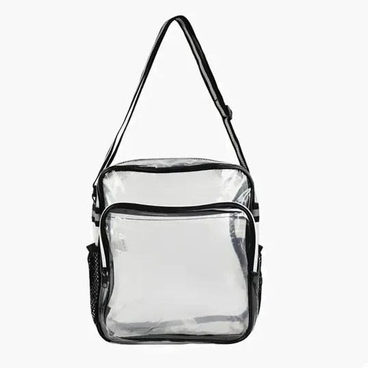 Clear Messenger Bag with TPU Body and Polyester Straps — view 3