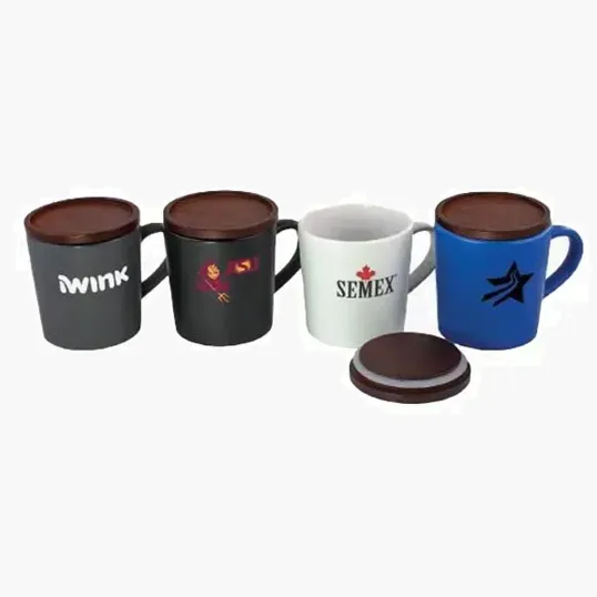 16 oz Ceramic Mug with Wood Lid