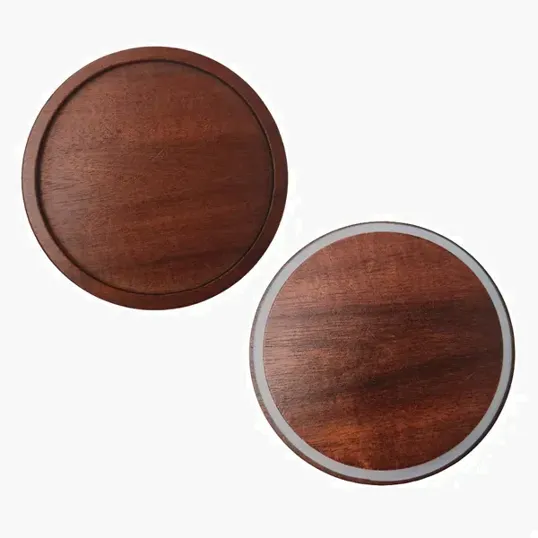 16 oz Ceramic Mug with Wood Lid — view 3