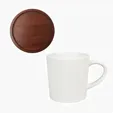 16 oz Ceramic Mug with Wood Lid — view 2