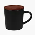 16 oz Ceramic Mug with Wood Lid — view 4