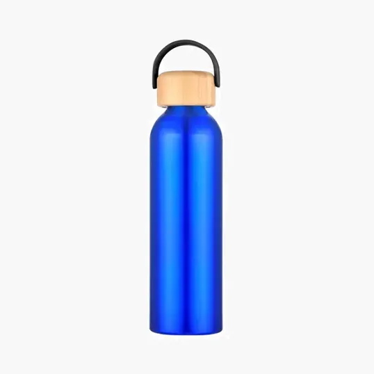 Zipline 24 oz Recycled Aluminum Bottle with Bamboo Lid — view 2