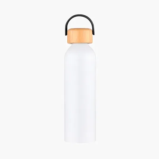 Zipline 24 oz Recycled Aluminum Bottle with Bamboo Lid — view 6