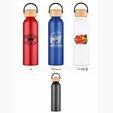 Zipline 24 oz Recycled Aluminum Bottle with Bamboo Lid — view 7