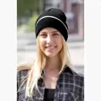 Edge Stripe Knit Beanie — view 7