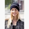 Edge Stripe Knit Beanie — view 9