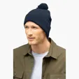 Pom Beanie Cap with Fold-Over Cuff and Matching Pom — view 4