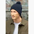 Pom Beanie Cap with Fold-Over Cuff and Matching Pom — view 6