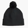 Pom Beanie Cap with Fold-Over Cuff and Matching Pom