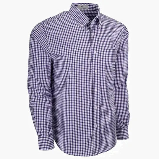 Vantage Easy-Care Gingham Check Shirt — view 19