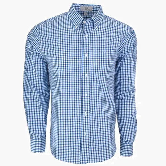 Vantage Easy-Care Gingham Check Shirt — view 21