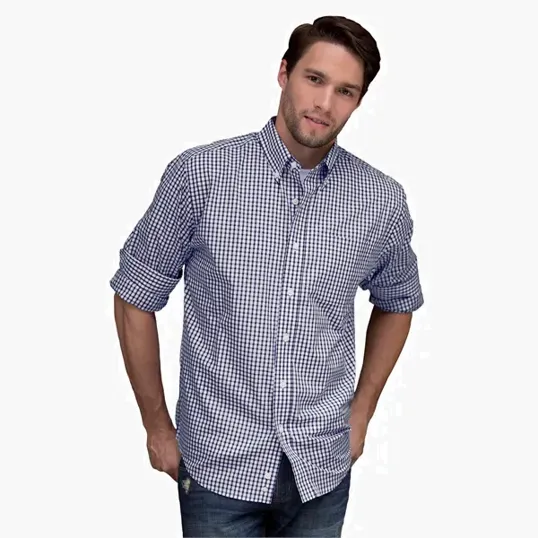 Vantage Easy-Care Gingham Check Shirt — view 32