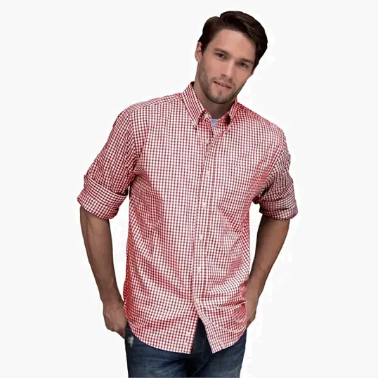 Vantage Easy-Care Gingham Check Shirt — view 35