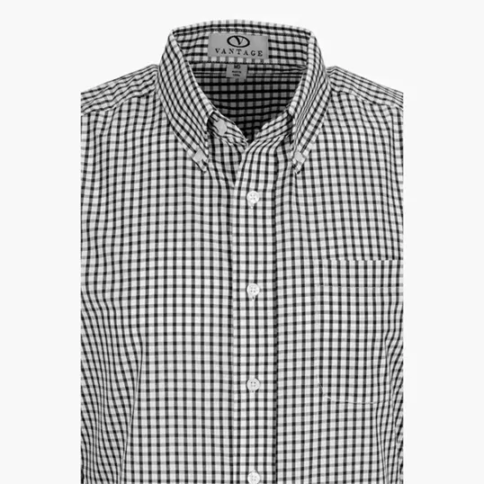 Vantage Easy-Care Gingham Check Shirt — view 37