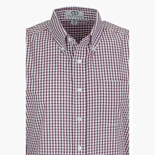 Vantage Easy-Care Gingham Check Shirt — view 39