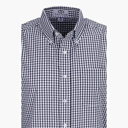 Vantage Easy-Care Gingham Check Shirt — view 43