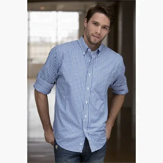 Vantage Easy-Care Gingham Check Shirt — view 46