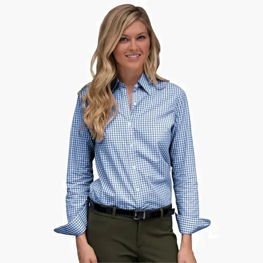 Vantage Women's Easy-Care Gingham Check Shirt — view 24
