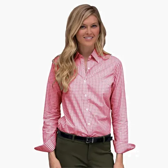 Vantage Women's Easy-Care Gingham Check Shirt — view 25